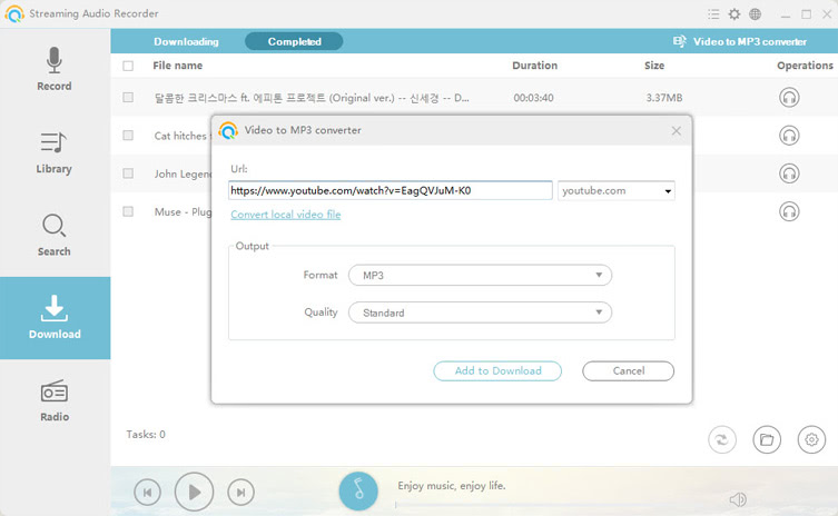 convert video to mp3