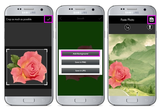 add background to picture android