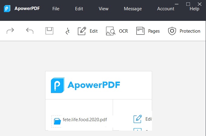 ApowerPDF Home Display