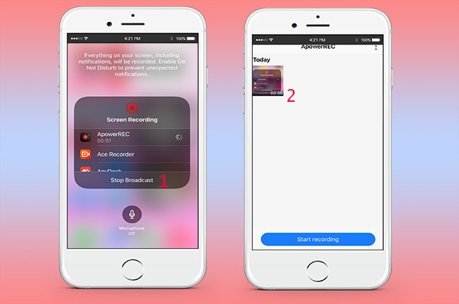 apowerrec stop recording step2