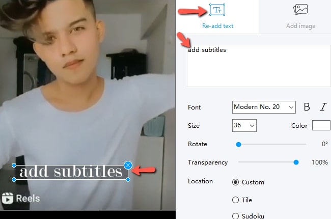 add subtitles to reels video with apowersoft