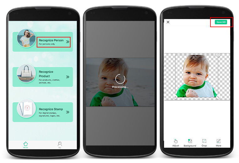create Instagram stickers with apowersoft bg remover