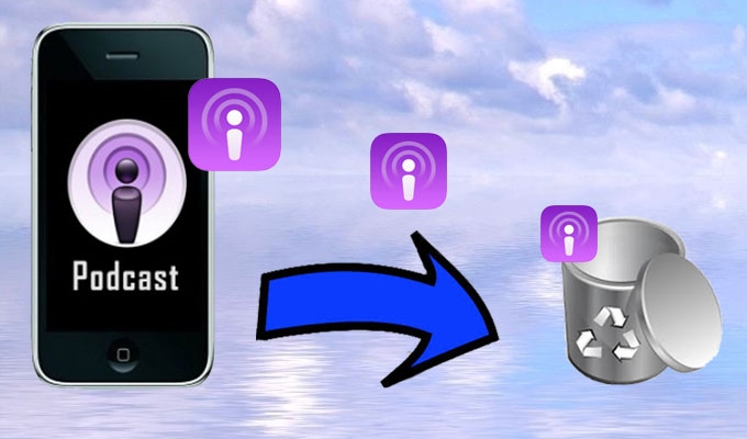 delete iPhone Podcasts