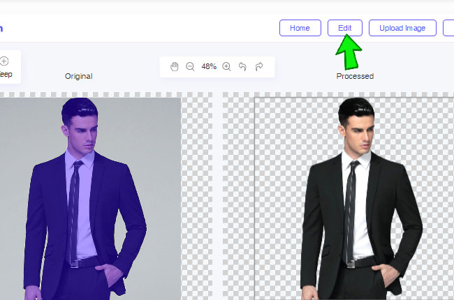 change photo background to blue