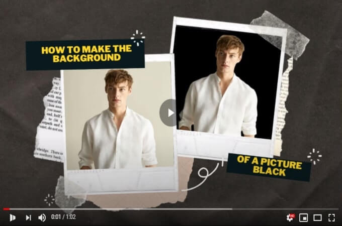 how to make the background of a picture black