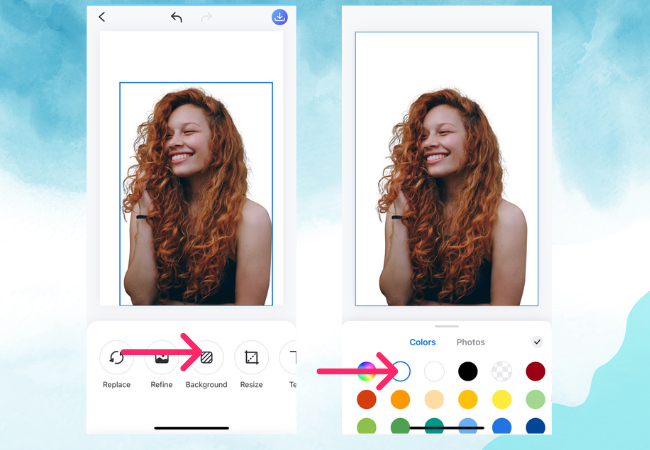 choose white background