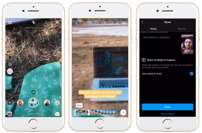 add pictures on reels video with reels